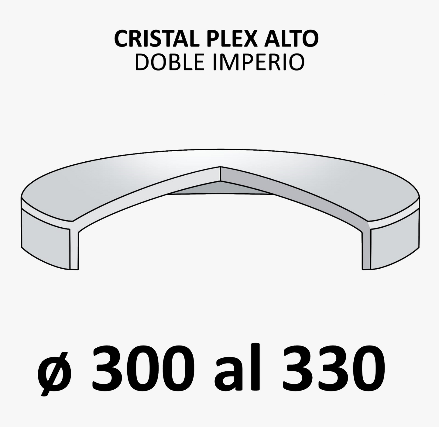 Cristal plex alto (300 A 330)