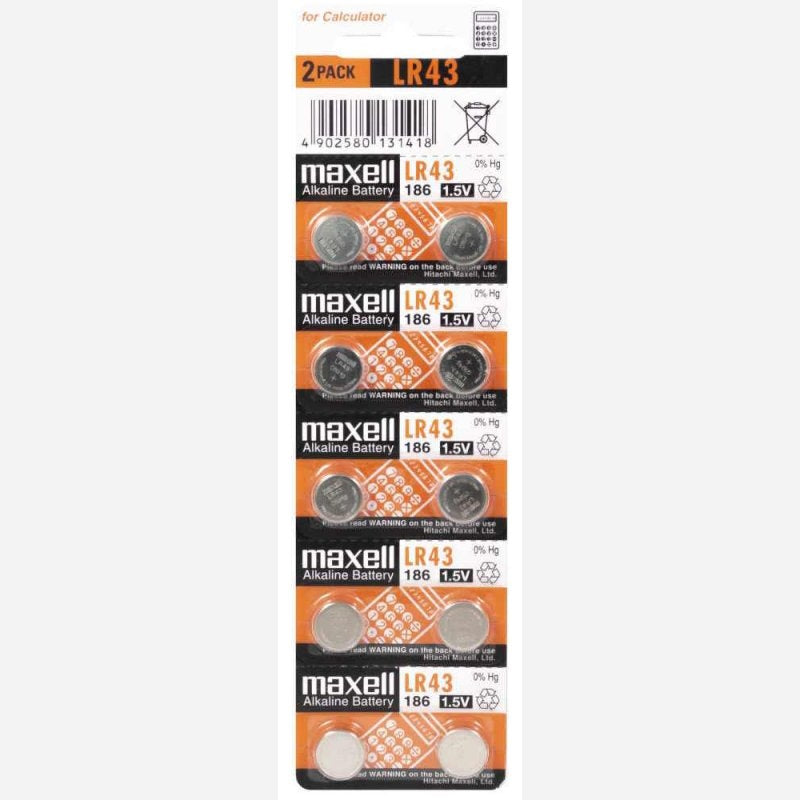 Maxell LR43 (10 Pilas)