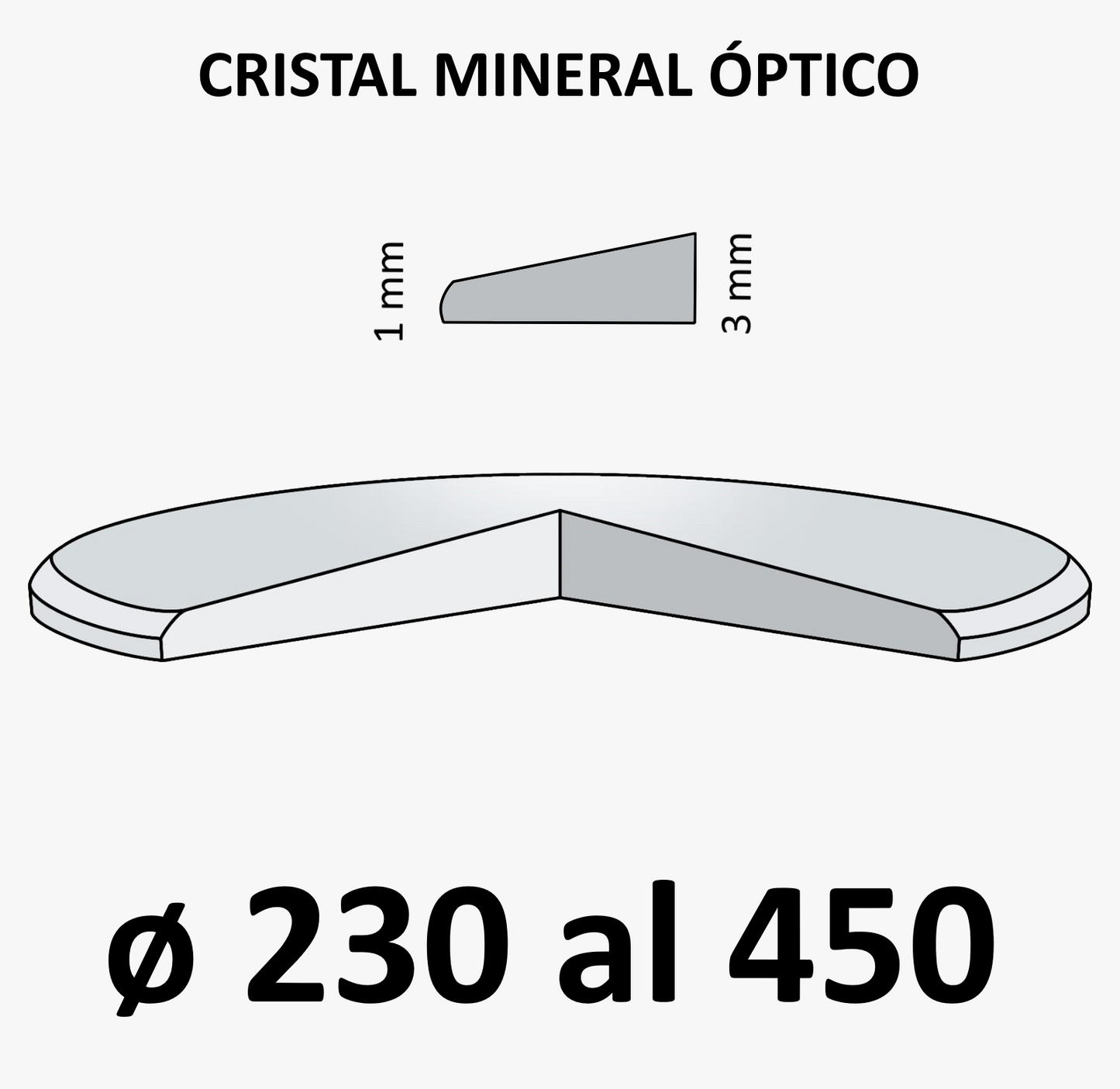 Cristal mineral óptico 1 x 3 mm